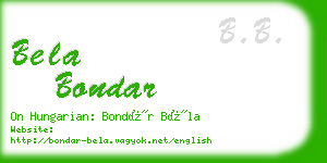 bela bondar business card